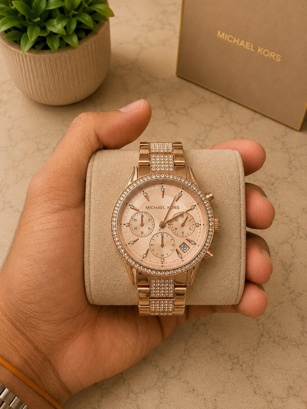 Reloj Michael Kors Gold Chronograph Roman