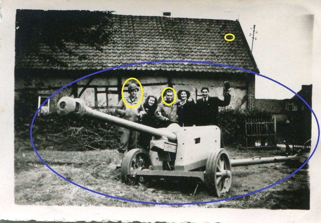 Foto WW II Langrohr PAK Geschütz