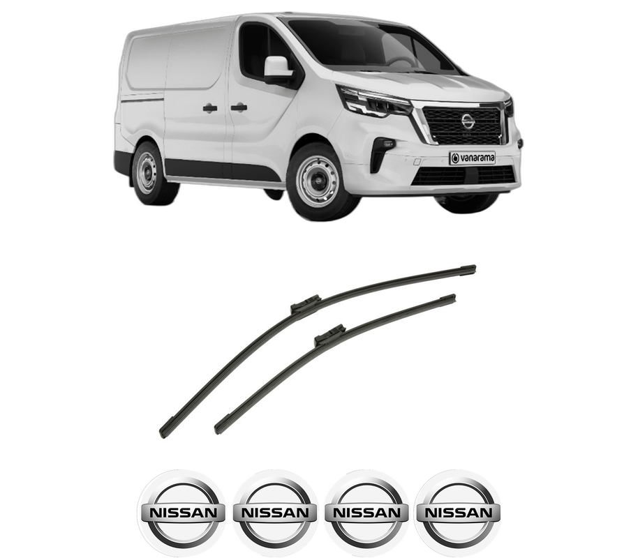 Set stergatoare auto NISSAN PRIMASTAR Van (X82) din 2021, pentru parbriz auto, 2 bucati, Bosch Aerotwin, din cauciuc siliconat rezistent, 4 Stickere Auto NISSAN
