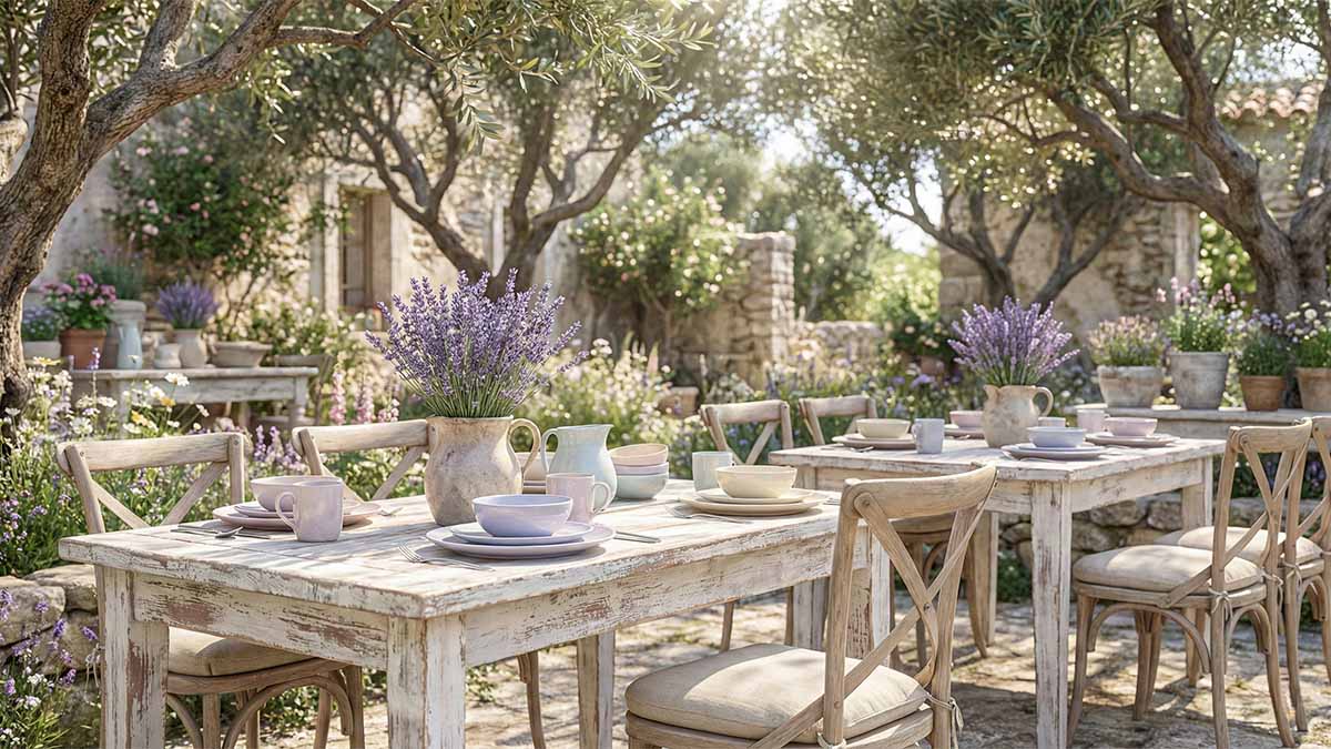 Уютный прованс: выбеленное дерево, натуральный текстиль и живые цветы