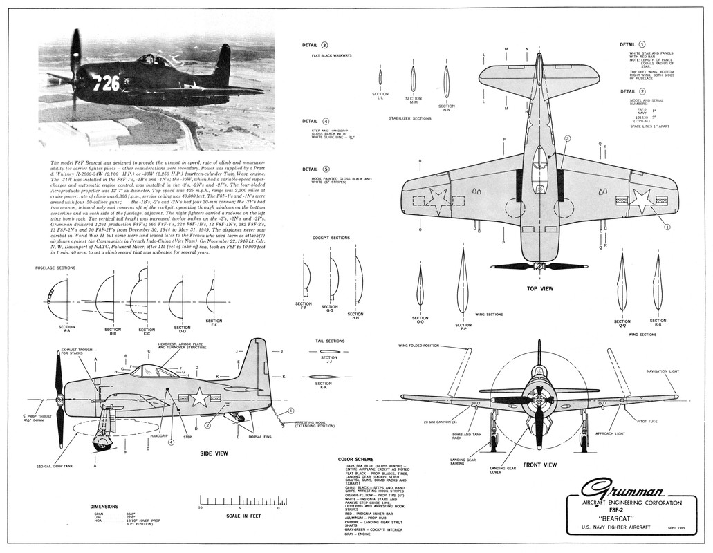 Grumman F8F-2 Bearcat 3V