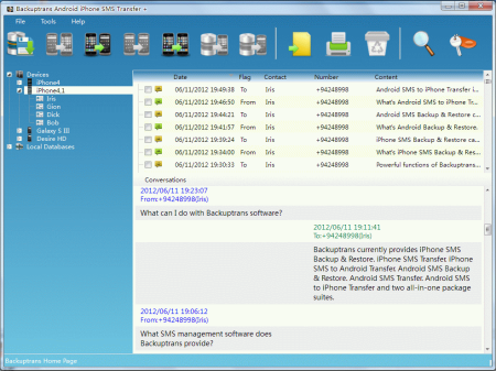 Backuptrans Android iPhone SMS Transfer Plus 3.2.49 (x86)