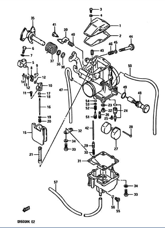 Ersatzteile original Vergaser DR600 - Dr. Big Shop