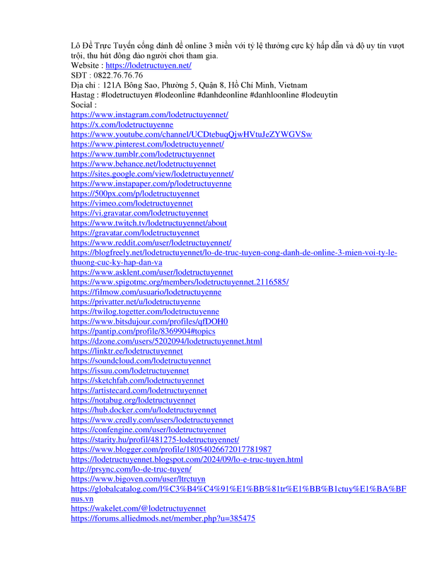 Lô Đề Trực Tuyến
