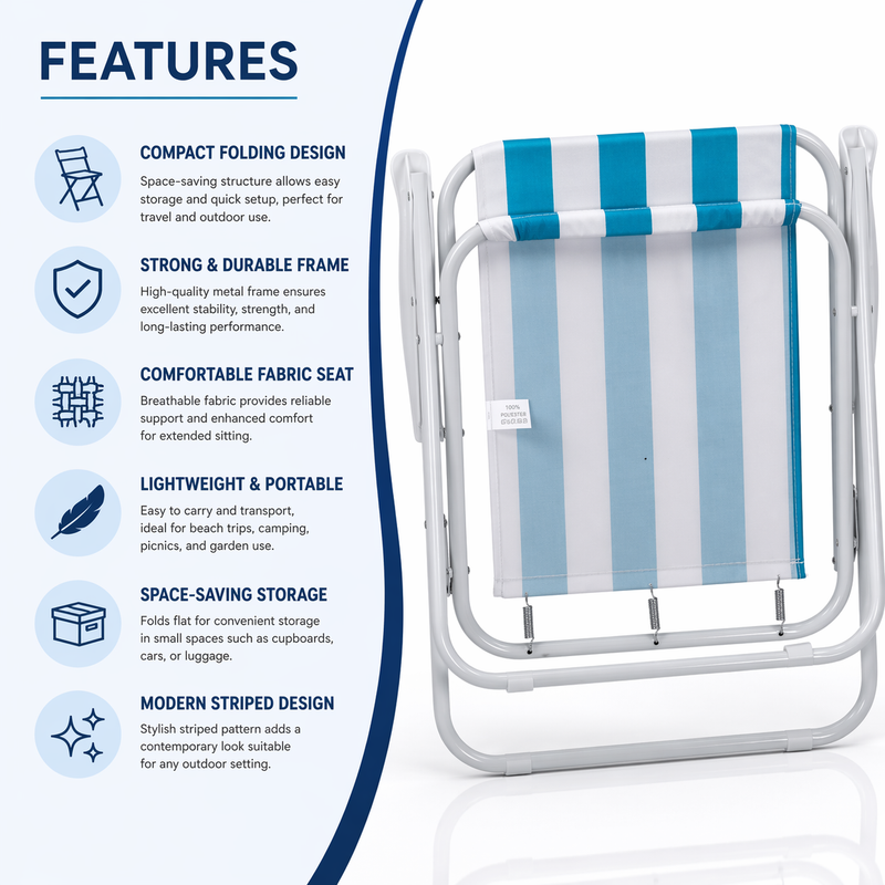Folded Beach Chair View