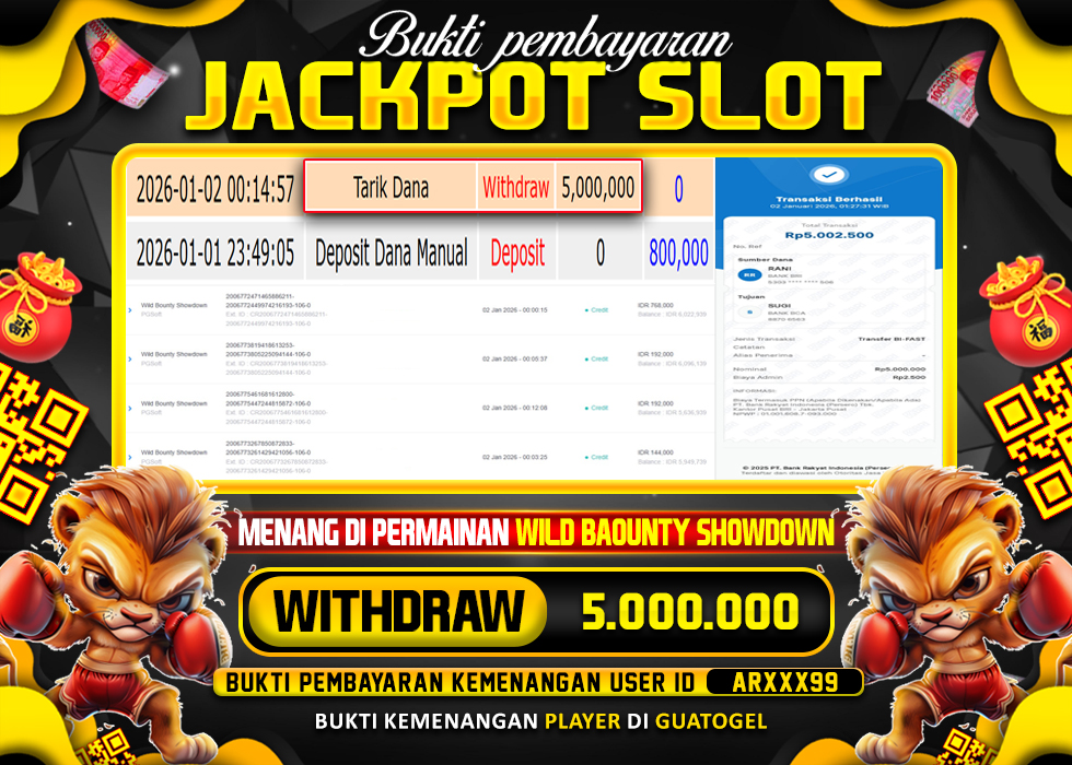 BUKTI JACKPOT LUNAS GUATOGEL