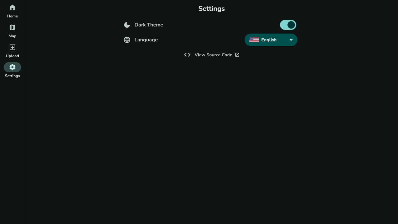 Settings Screen (Dark)