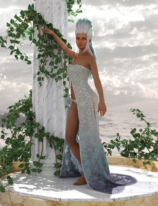 dForce Romantic Dress Outfit for Genesis 8 Female