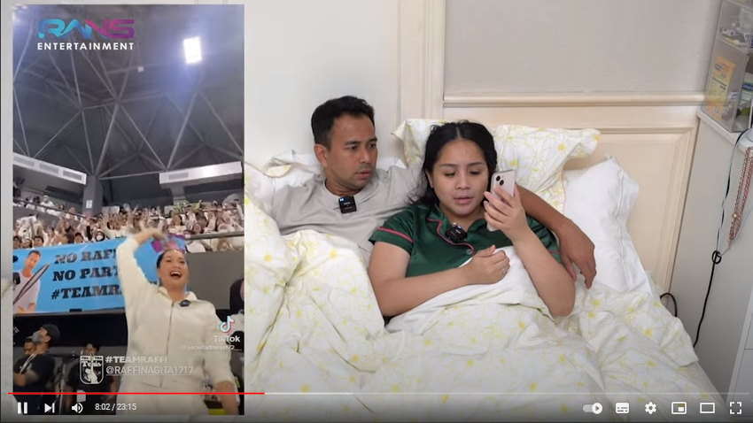 Reaksi Nagita Slavina baca komentar warganet.