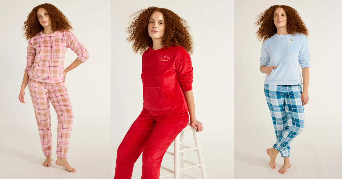 Joyspun Plush Pajama Sets: From at Walmart (XS-3XL) Joyspun Plush Pajama Sets: From at Walmart (XS-3XL)