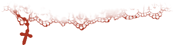 orange red lace divider with cross