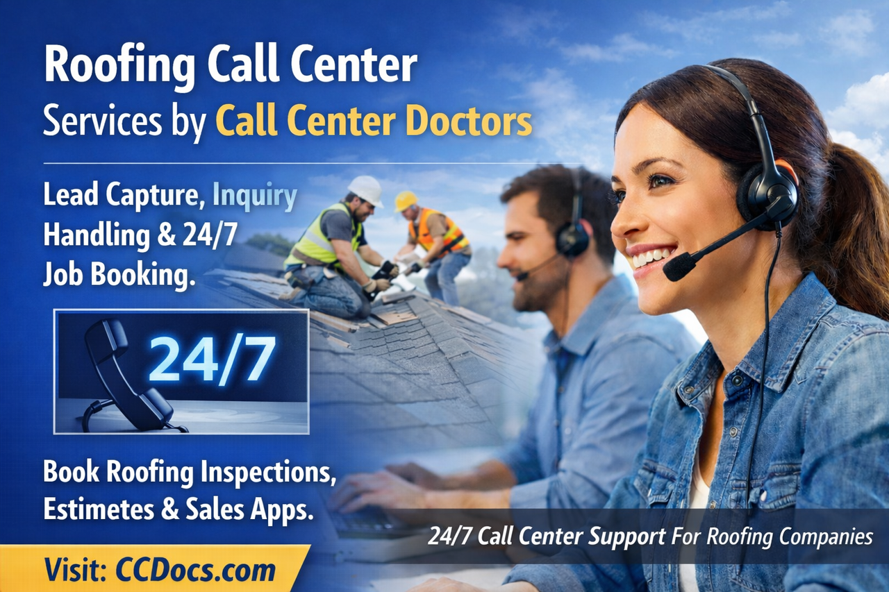 Roofing Call Center Services by Call Center Doctors