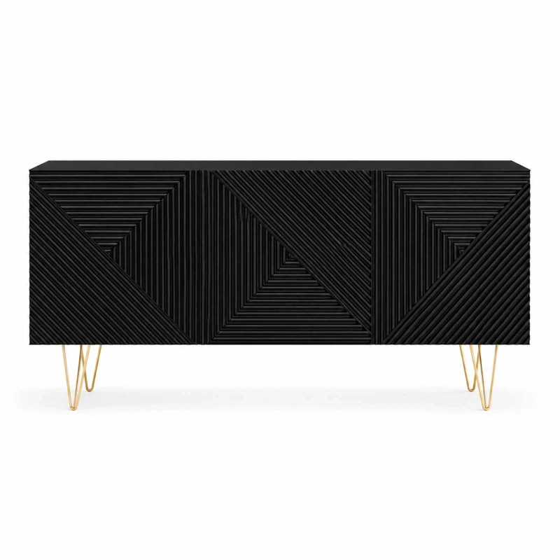 modern wood buffet sideboard table black 01 main