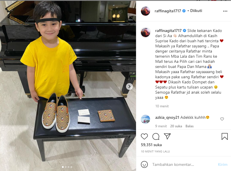 Rafathar beri kado mewah untuk Raffi Ahmad dan Nagita Slavina