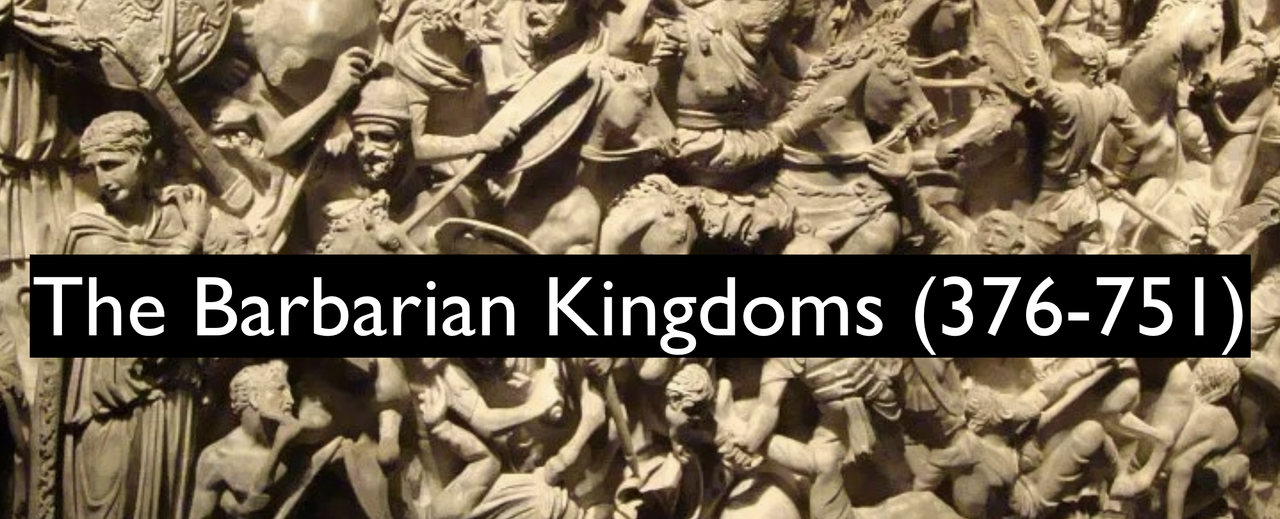 Course title set against marble relief carving of a battle scene