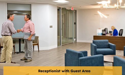 Receptionist with Guest Area