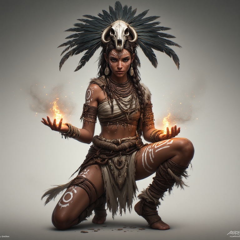 A-powerful-tribal-warrior-woma-(15)