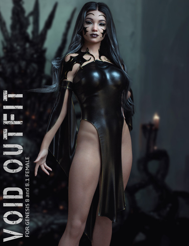 dForce Void Outfit for Genesis 8 and 8.1F