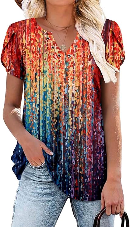 onlypuff Rainbow-Print Blouse