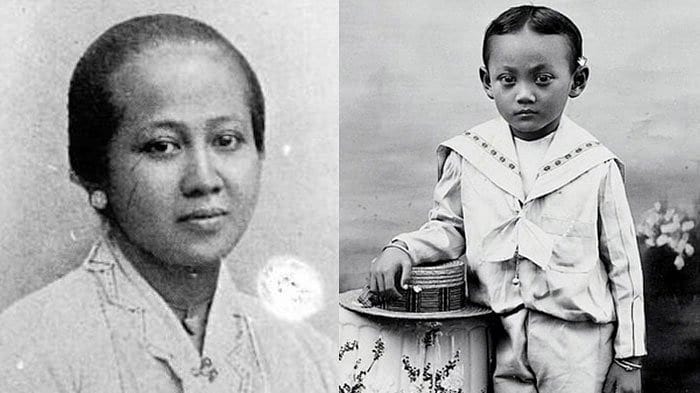 Foto R.A Kartini saat dewasa dan saat kecil