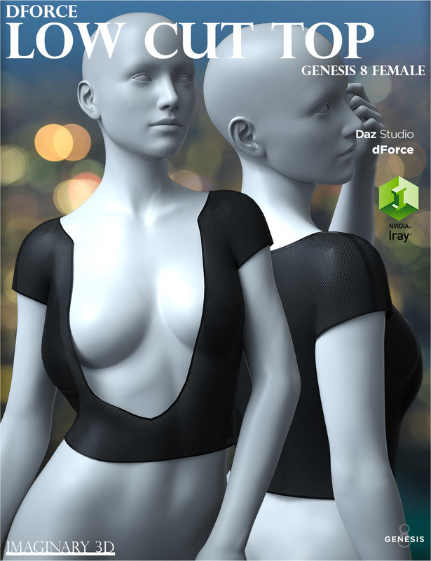 dForce Low Cut Top for Genesis 8 Female