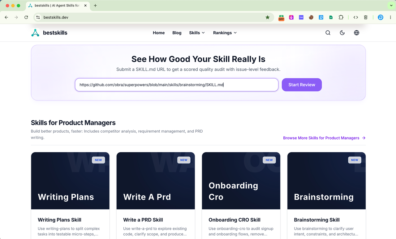 Submit a SKILL.md URL