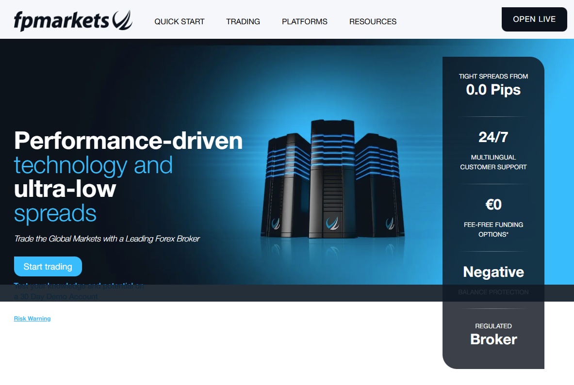 FP Markets regulated broker South Africa CFD and forex trading platform..  
