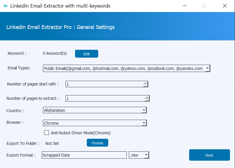 LinkedIn eMails Scrapper & Extractor Pro - 2