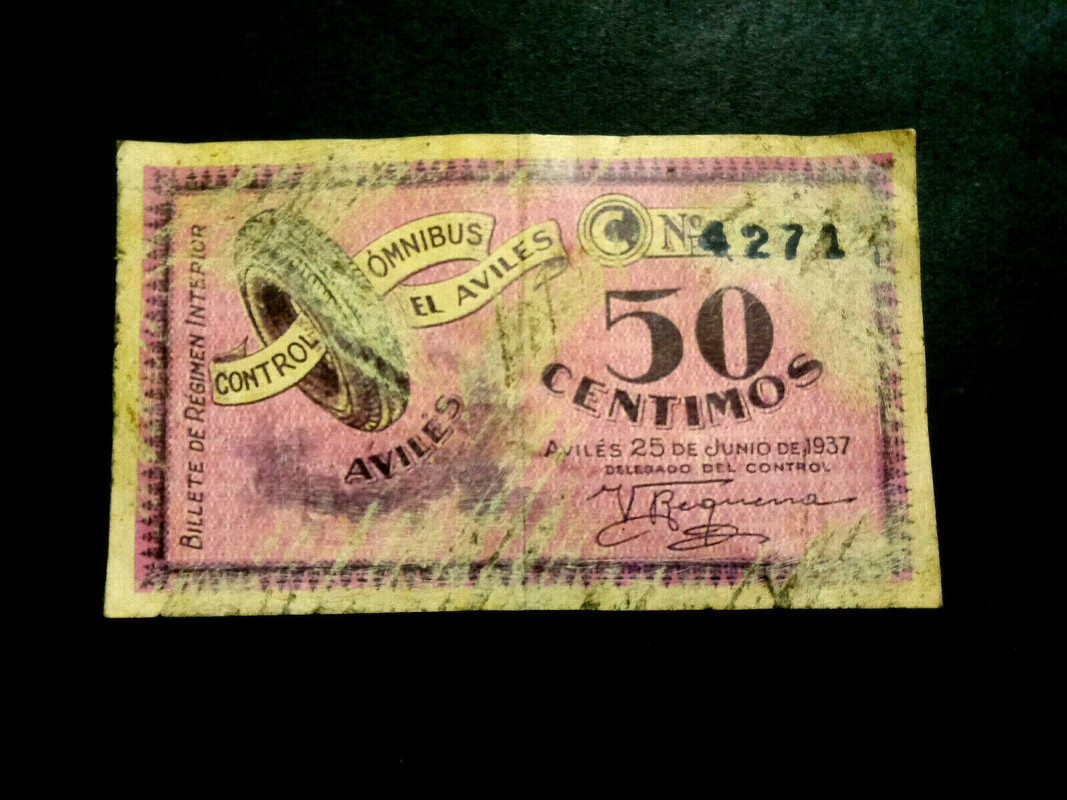 Billetes locales de Asturias falsos a subasta en ebay Facsimil-2