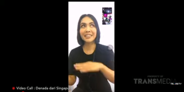 Denada berbagi cerita di salah satu program televisi