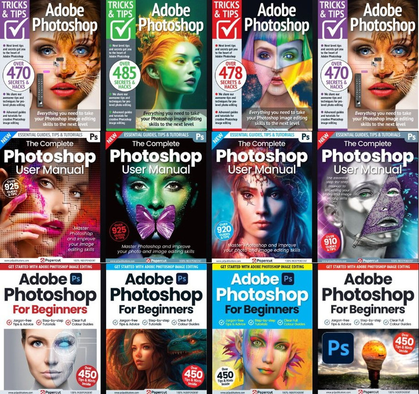 Adobe Photoshop The Complete Manual, Tricks And Tips, For Beginners - 2023 Full Year Issues Collection