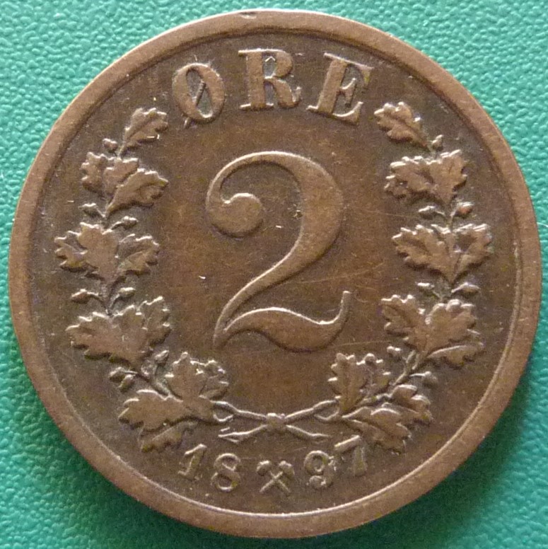 2 Ore. Noruega (1897) NOR-2-Ore-1897-rev