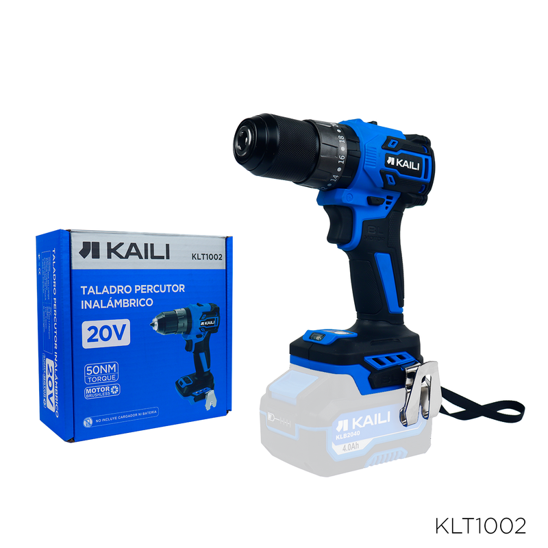 TALADRO DE IMPACTO BRUSHLESS DE 18 V Y 50 NM KAILI