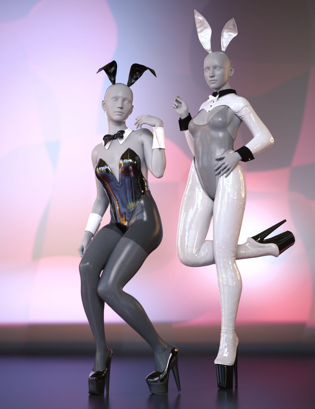 dForce Bunny Suit and Reverse Bunny Suit Bundle for Genesis 8 and 8.1