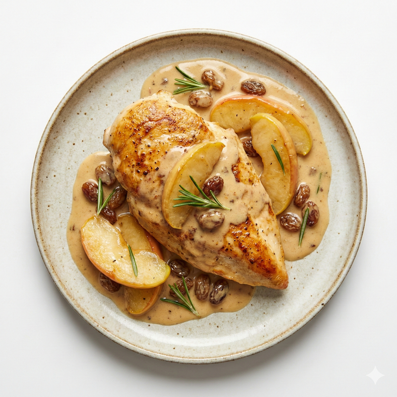 Pechuga De Pollo A La Manzana
