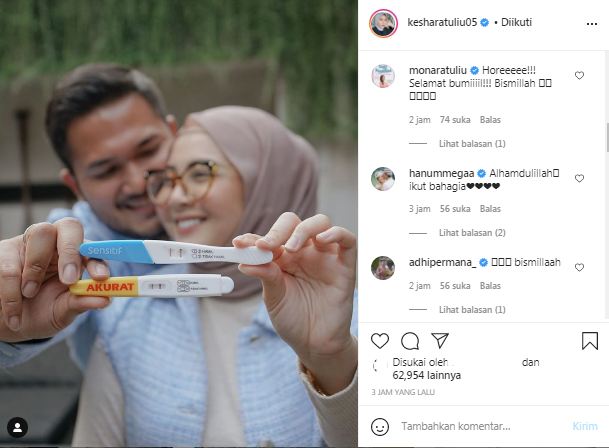 Kesha Ratuliu kabarkan kehamilan pertama tepat di momen Idul Fitri