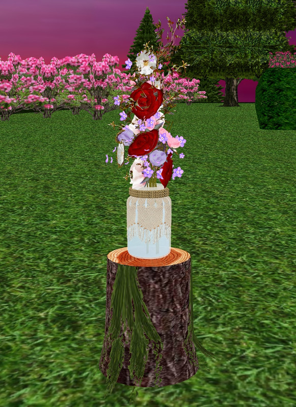 Floral-Tree-Stump