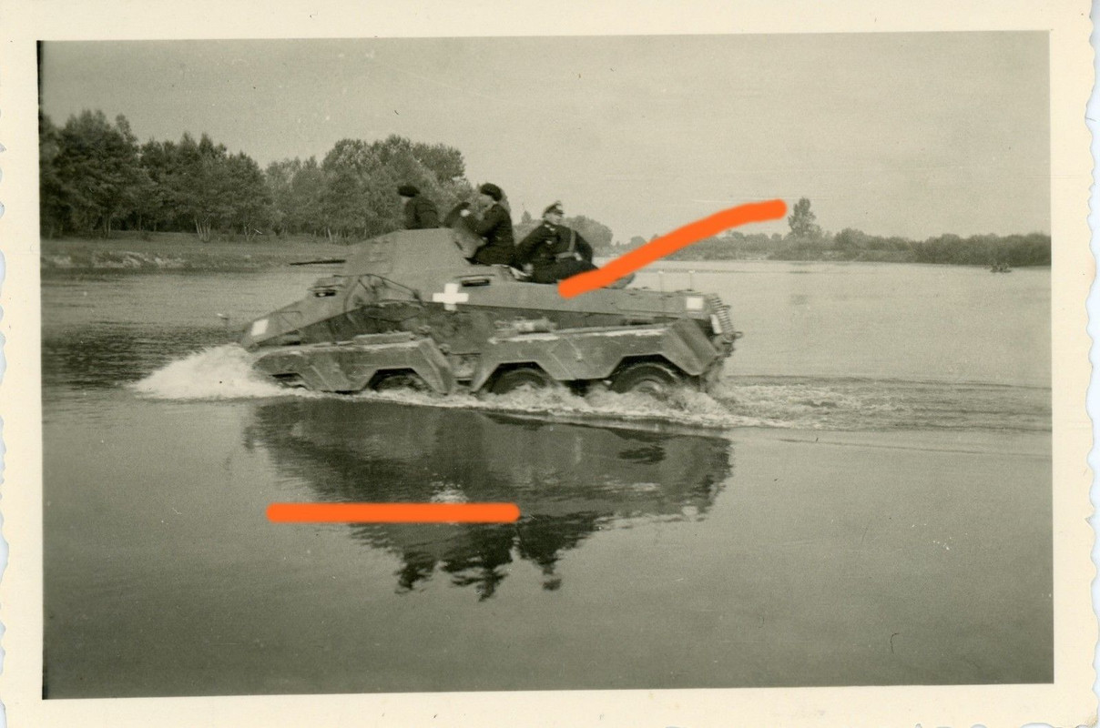 8-Rad Panzerspähwagen Panzer Besatzung Polen Barett Foto