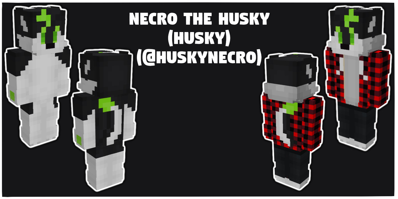Necro The Husky | @HuskyNecro (Slim Model) (Outfit) (Commission) Minecraft Skin