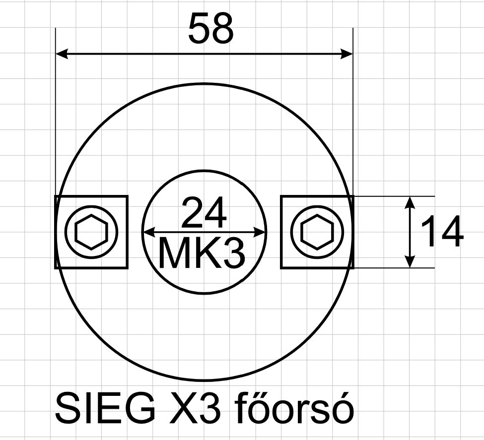 SIEG X3 főorsó1