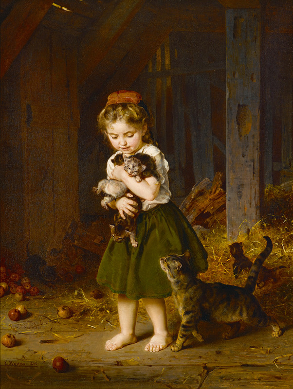 Ludwig-Knaus-A-playful-burden-1865
