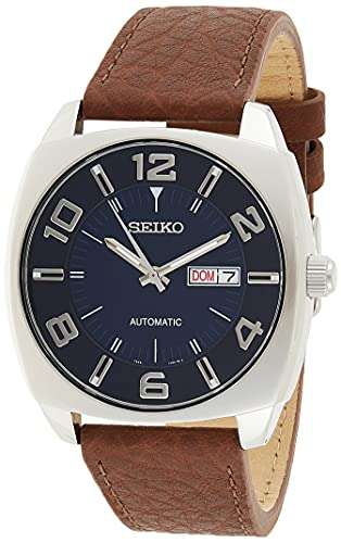 Amazon: Reloj Seiko para Hombres 44mm, pulsera de Piel, cubierta de Hardflex 
