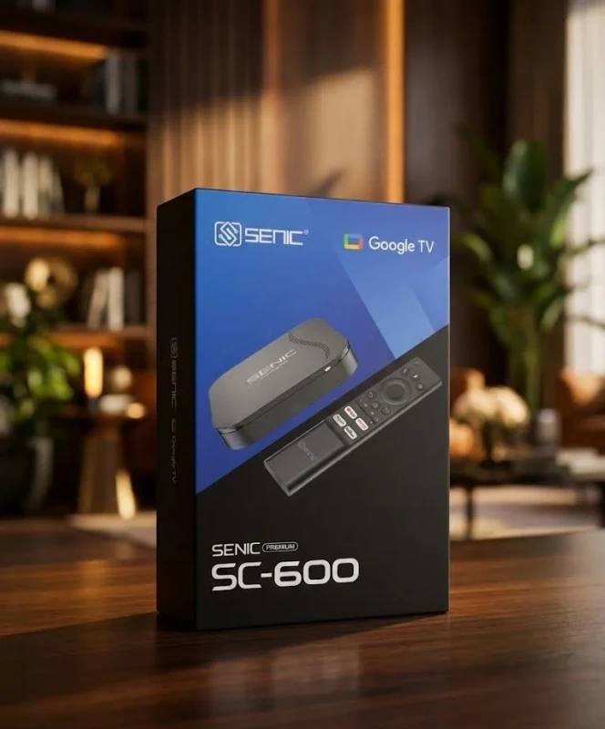 Senic SC-600 Android 15 – TV Box 4K Google TV avec Abonnement Gratuit 12 Mois