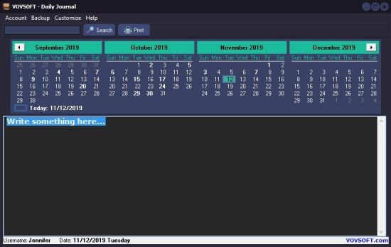 VovSoft Daily Journal 5.4 VovSoft Daily Journal 5.4