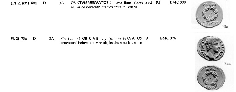 Denario Augusto CAESAR AVGVSTVS / OB • CIVIS  SERVATOS  Sin-t-tulo