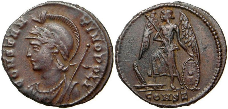 AE4 conmemorativo de Constantinopla. Victoria sobre proa a izq.  6