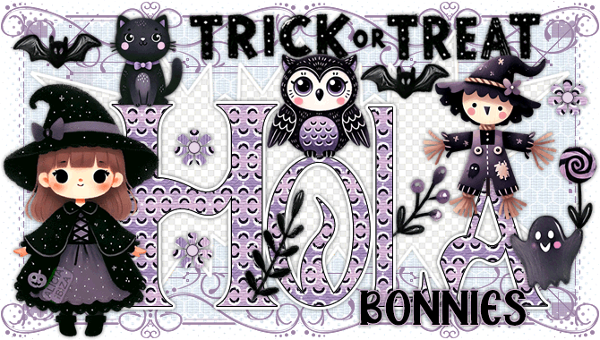 Hola Purple Halloween bonnies