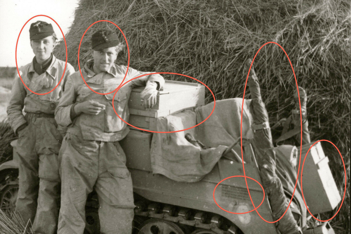 Orig. 3 Fotos 6.Panzer-Division Sommer 1944 Ukraine KETTENKRAD (