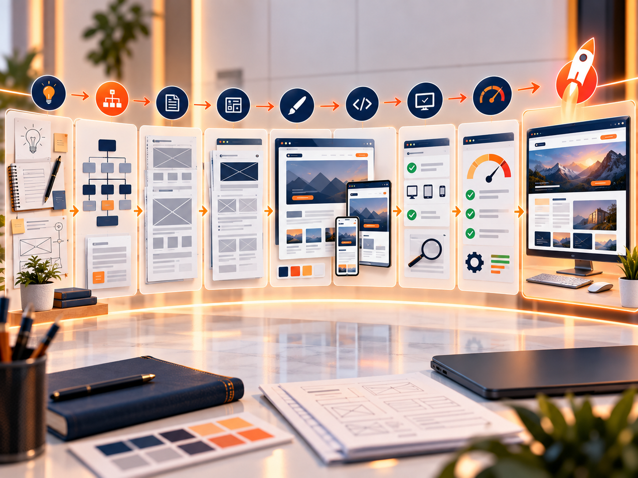 Professional website development workflow