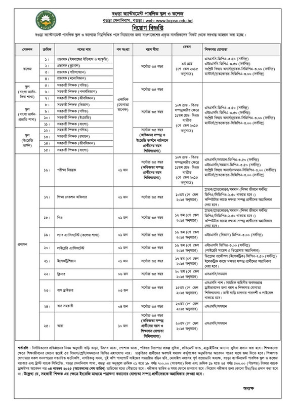 Bogura-Cantonment-Public-School-and-College-Job-Circular-2025
